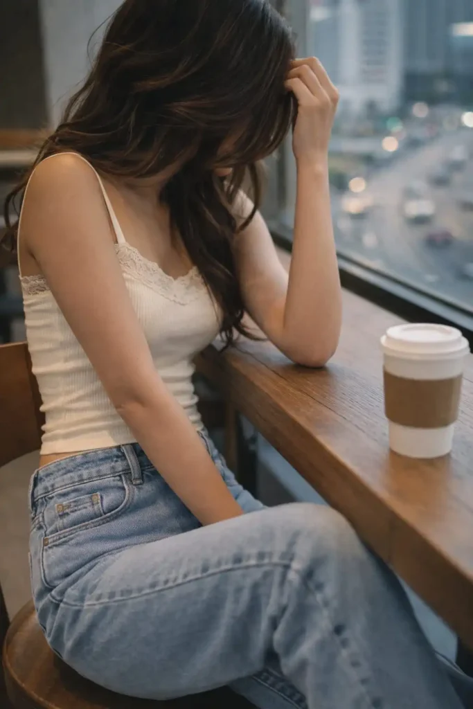 Cream lace camisole top for women lightweight summer fashion look